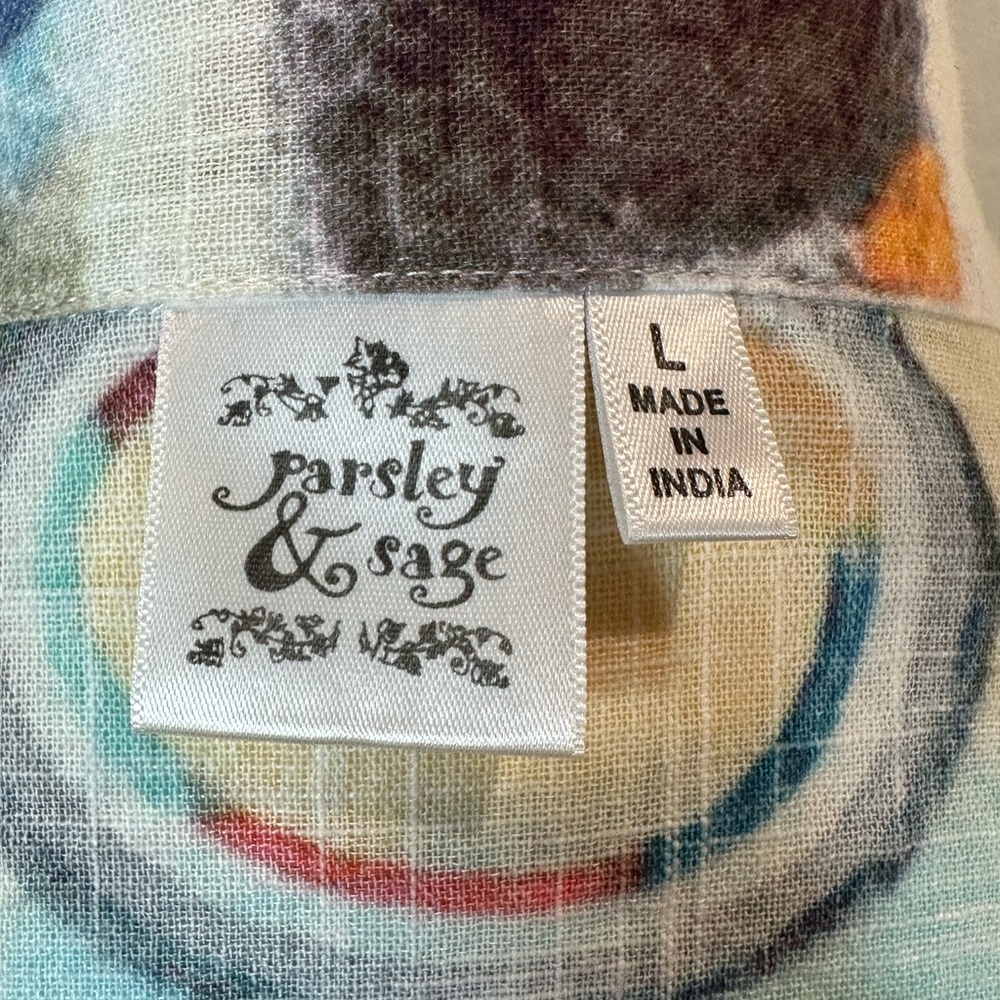 Colorful Abstract Button-Up Shirt - Picture 6 of 7